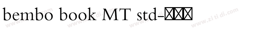 bembo book MT std字体转换